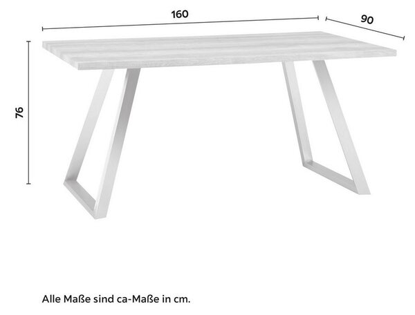 Jídelní stůl MELANI dekor dub 160x90 cm