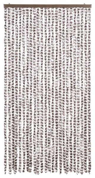 Závěs proti hmyzu taupe a bílý 100 x 230 cm žinylka