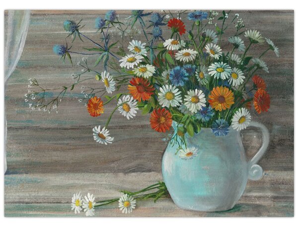 Obraz - Luční kvítí, olejomalba (70x50 cm)