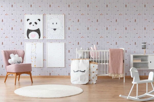 A.S. Création | Vliesová tapeta na zeď Little Love 38119-1 | 0,53 x 10,05 m | bílá, hnědá, šedá