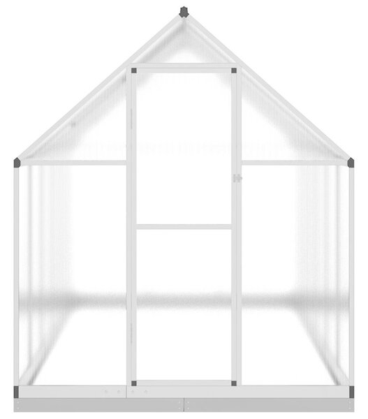 Skleník s podkladovým rámem stříbrný 334 x 169 x 202 cm hliník