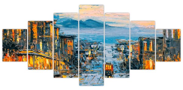 Obraz - Cable Car, San Francisco (210x100 cm)