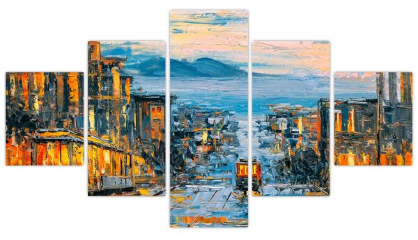 Obraz - Cable Car, San Francisco (125x70 cm)
