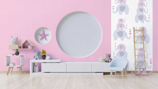 A.S. Création | Vliesová tapeta na zeď Little Love 38135-2 | 0,53 x 10,05 m | bílá, šedá, růžová