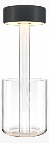 Maytoni Přenosná stolní stmívatelná LED lampa jejíž vzhled navrhla AI, 3W, v. 34,8 cm, 2200K-4000K, IP20 Barva: Černá/Čirá