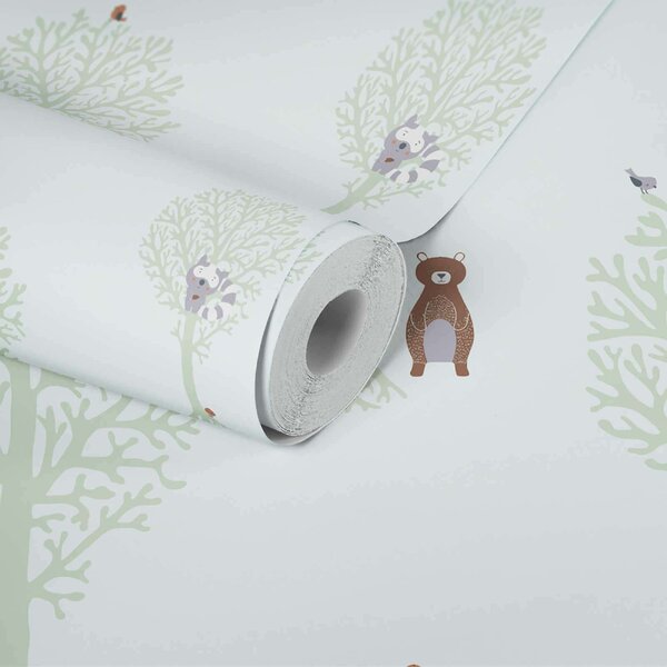 A.S. Création | Vliesová tapeta na zeď Little Love 38134-2 | 0,53 x 10,05 m | zelená, hnědá