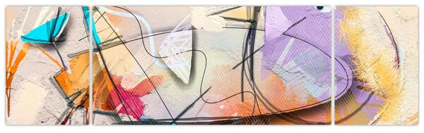 Obraz - Abstrakce, ptáček (170x50 cm)