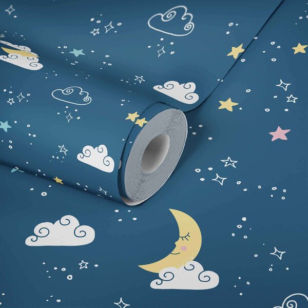 A.S. Création | Vliesová tapeta na zeď Little Love 38141-1 | 0,53 x 10,05 m | modrá, bílá
