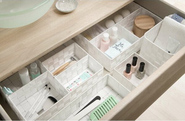 Organizér Compactor TEX 32 x 25 x 8 cm, 5 dílů, bílá