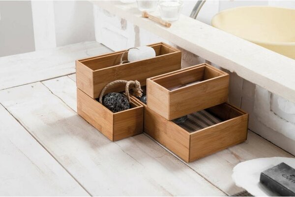 Organizér Compactor Bamboo Box, 30 x 15 x 6,35 cm, přírodní dřevo