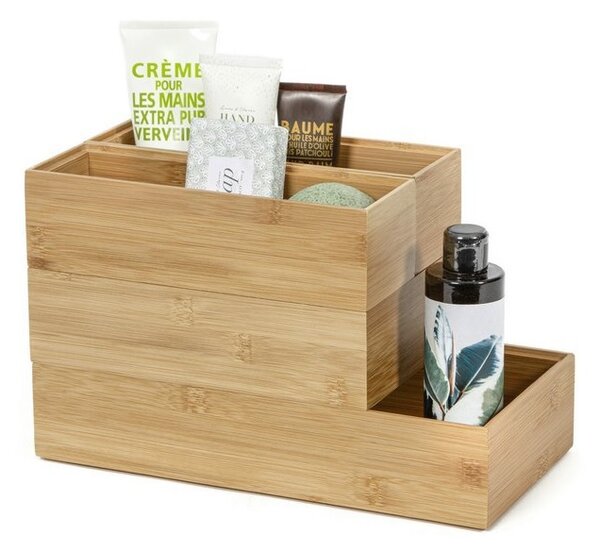 Organizér Compactor Bamboo Box, 30 x 15 x 6,35 cm, přírodní dřevo