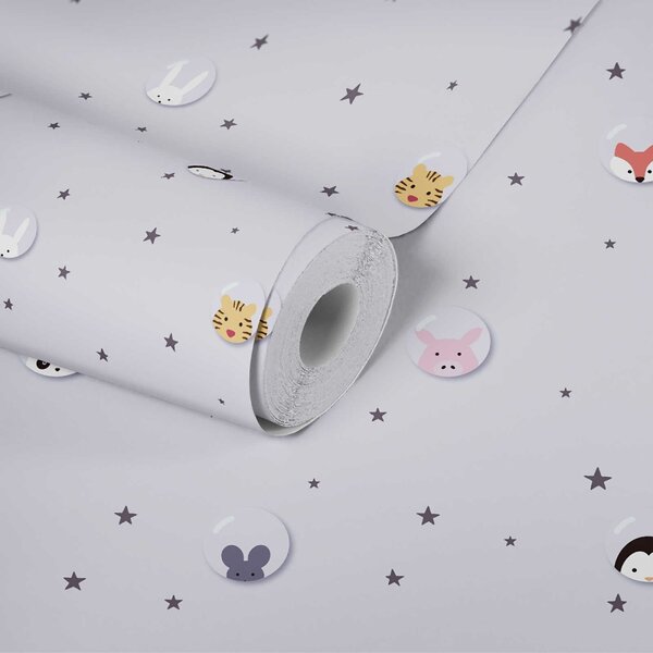 A.S. Création | Vliesová tapeta na zeď Little Love 38143-1 | 0,53 x 10,05 m | šedá