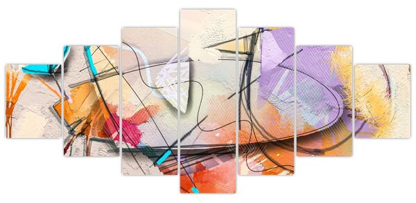 Obraz - Abstrakce, ptáček (210x100 cm)