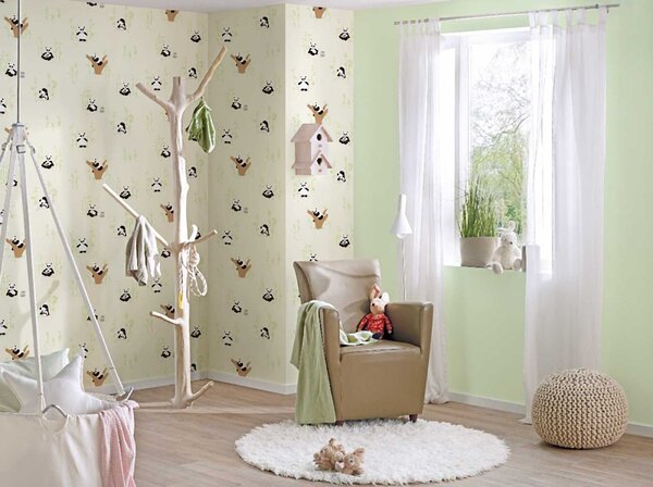 A.S. Création | Vliesová tapeta na zeď Little Love 38142-1 | 0,53 x 10,05 m | zelená, bílá, černá