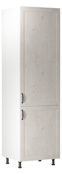 KONDELA Vysoká skříňka, bílá / sosna skandinávská, pravá, ROYAL D60R