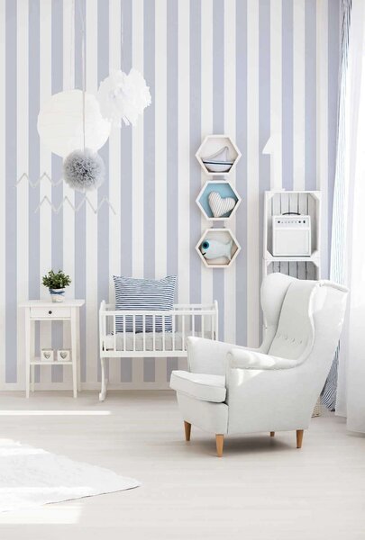 A.S. Création | Vliesová tapeta na zeď Little Love 38148-3 | 0,53 x 10,05 m | bílá, šedá