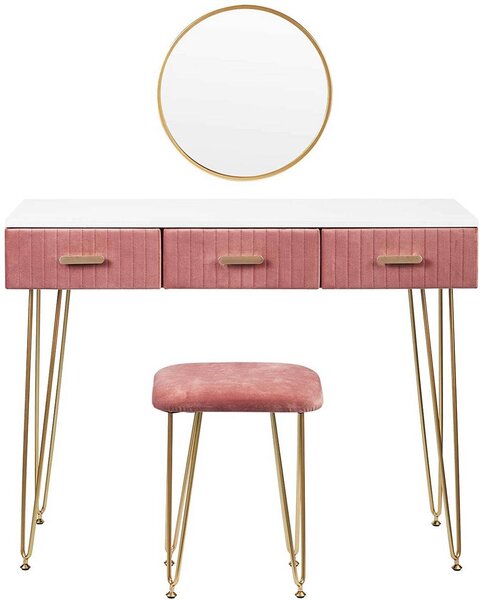 Toaletní stolek Frederica Baden - Růžová