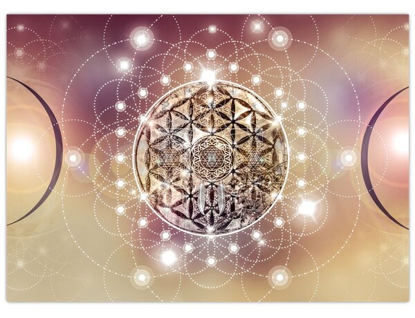Obraz - Mandala s elementy (70x50 cm)