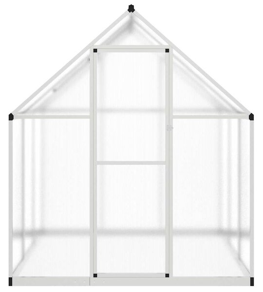 Skleník s podkladovým rámem stříbrný 169 x 169 x 195 cm hliník
