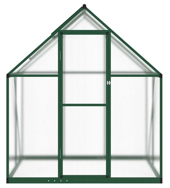 Skleník s podkladovým rámem zelený 169 x 114 x 195 cm hliník