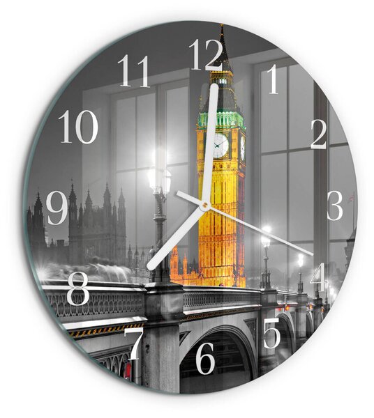 Skleněné hodiny na stěnu Big Ben zsob-fi30-00083974