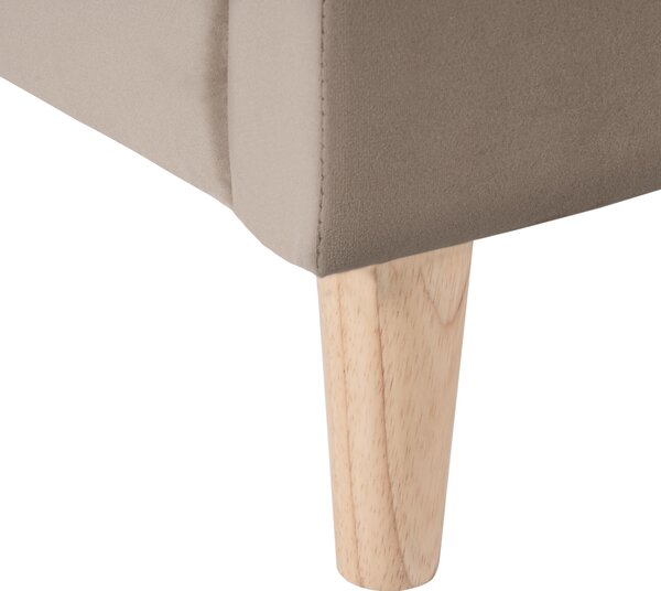 Dětská postel Domek Umělý samet KERVAN 90 x 200 cm Taupe