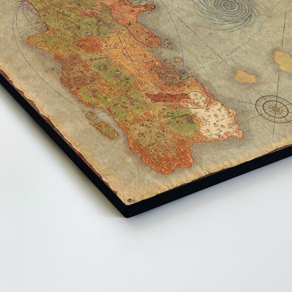 DUBLEZ | Dřevěná mapa světa Azeroth - World of Warcraft | UV tisk, Premium