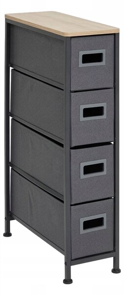 Koupelnový regál 5five Simply Smart šedý se 4 zásuvkami 48x20x75 cm