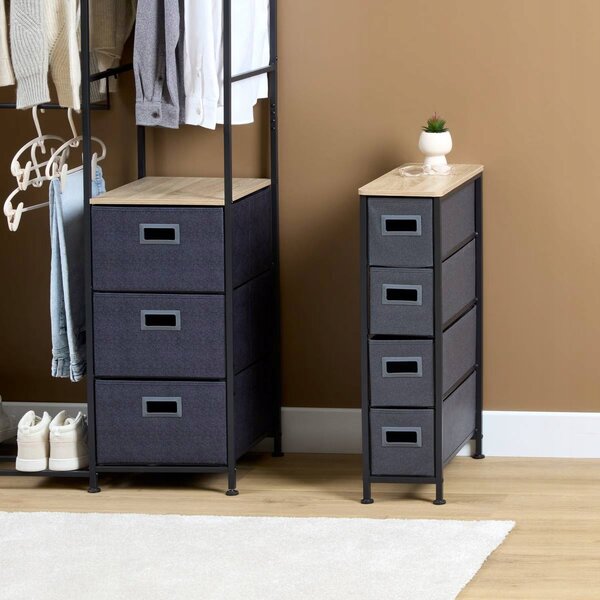 Koupelnový regál 5five Simply Smart šedý se 4 zásuvkami 48x20x75 cm