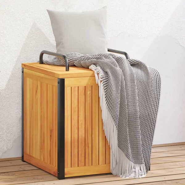 Zahradní box na podušky 45x45x45/53 cm masivní akácie a ocel