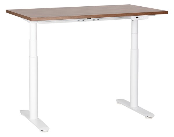 Elektricky výškově nastavitelný pracovní stůl DESTINAS Hnědá/Bílá 120 cm 72 cm