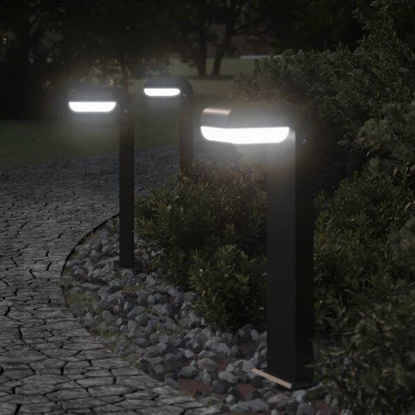 Venkovní stojací lampy 3 ks černé 50 cm litý hliník