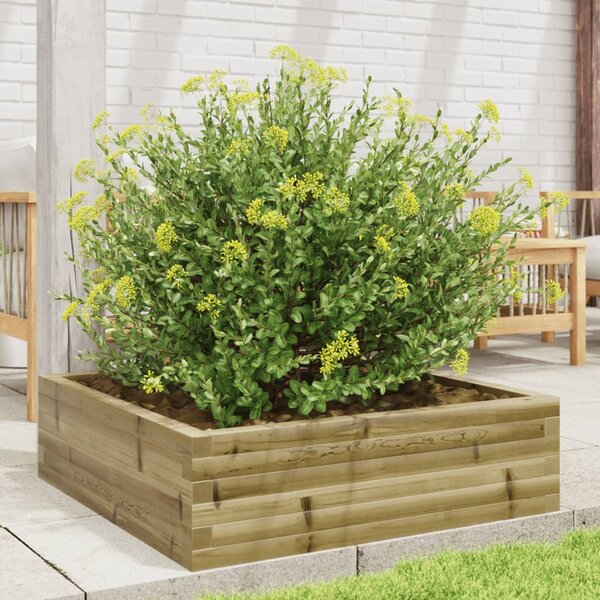 Zahradní truhlík 80 x 80 x 23 cm impregnované borové dřevo