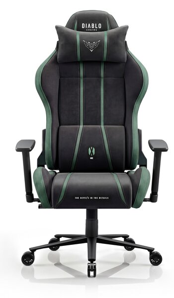 Látková herní židle černo-zelená Diablo X-One 2.0 Forest Green Normal