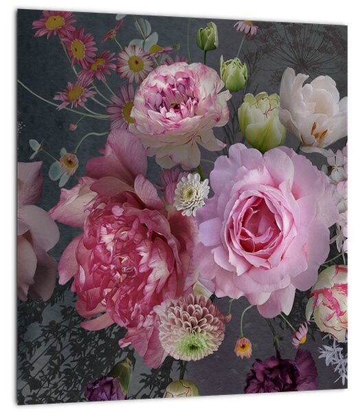 Obraz - Zahradní květy (30x30 cm)