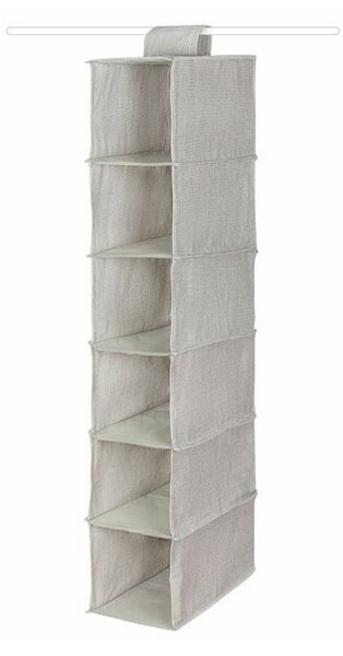 Závěsný organizér na oblečení 30 x 18 x 94 cm, šedá