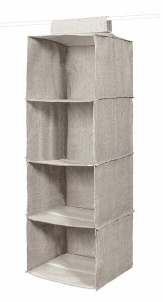 Závěsný organizér na oblečení 30 x 30 x 94 cm, šedá