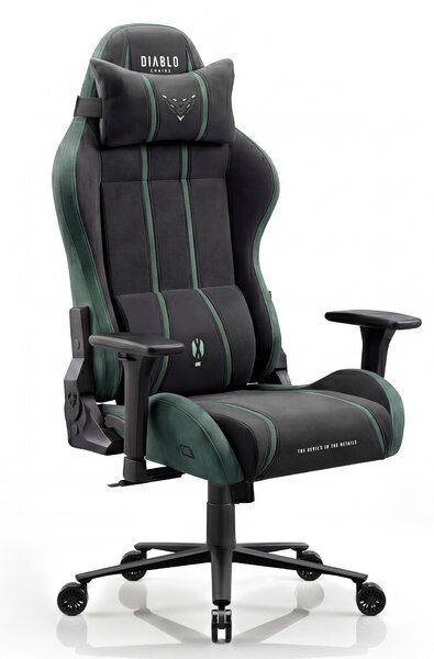 Látková herní židle černo-zelená Diablo X-One 2.0 Forest Green King