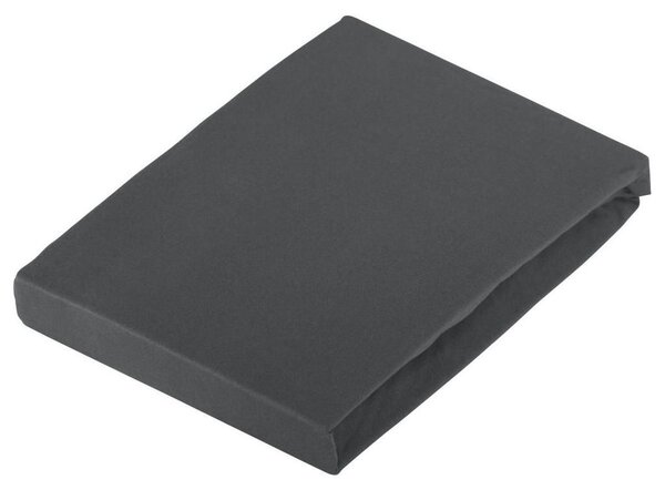 ELASTICKÉ PROSTĚRADLO, žerzej, tmavě šedá, titanová, 120/200 cm Novel - Prostěradla
