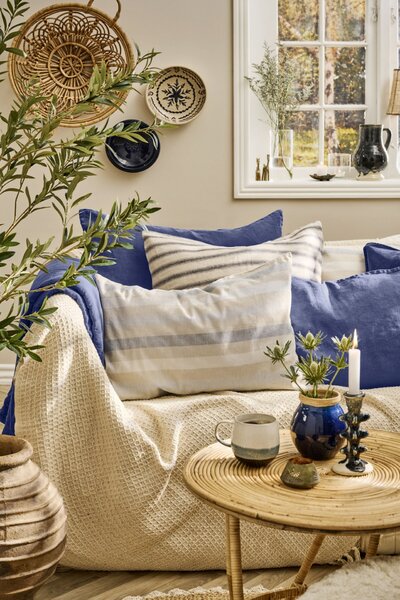 Keramický svícen Avignon Rustic Blue