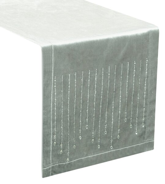 UBRUS ROYAL 3 35X220 CM STŘÍBRNÝ