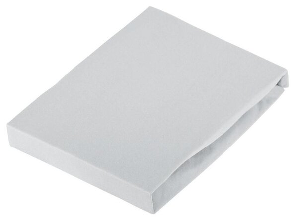 ELASTICKÉ PROSTĚRADLO, žerzej, barvy stříbra, světle šedá, 100/200 cm Novel - Prostěradla