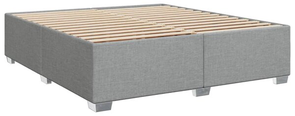 Box spring postel s matrací světle šedá 180 x 200 cm textil 3285967