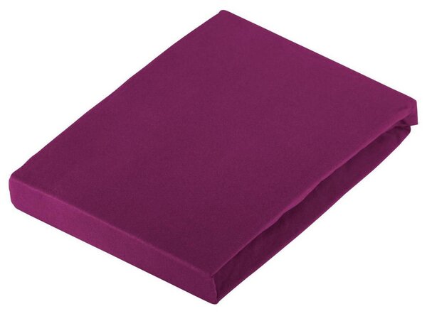ELASTICKÉ PROSTĚRADLO, žerzej, bobulová, purpurová, 150/200 cm Novel - Prostěradla