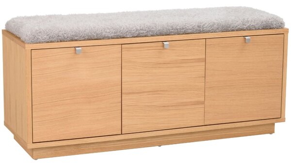 Dubová lavice ROWICO CONFETTI 106 cm s úložným prostorem