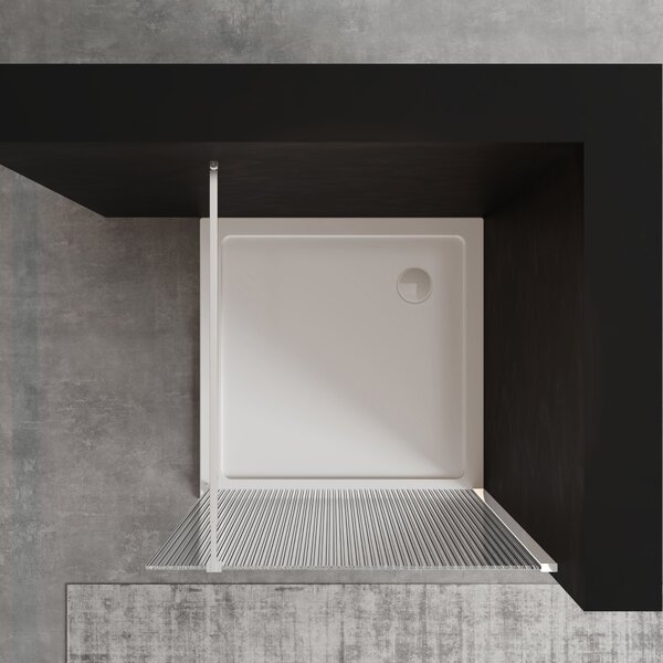Invena sprchová zástěna walk-in 100 cm chrom polomatný/vzorované sklo AK-32-109