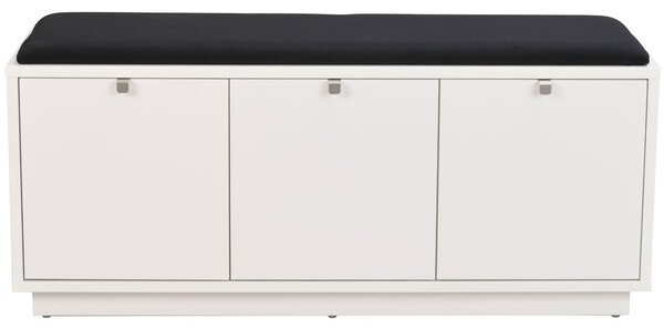 Bílá lakovaná lavice ROWICO CONFETTI II. 106 cm s úložným prostorem