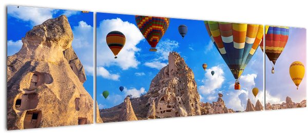 Obraz - Horkovzdušné balóny, Cappadocia, Turkey. (170x50 cm)