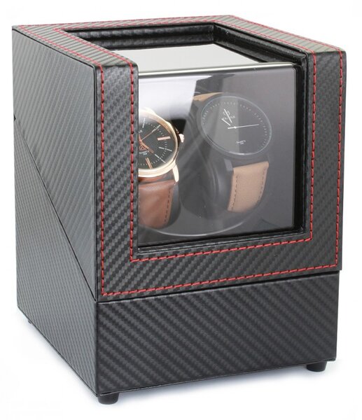 Automatický rotomat na 2 ks hodinek, černá barva