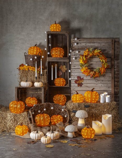 Venkovní LED osvětlení Harvy Pumpkin 20 cm